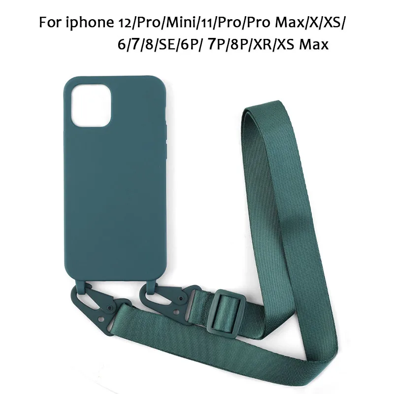 50pcs/lot Silicone Phone Case For iPhone 12 13 11 Pro Max 7 8 Plus X XR XS Max Ultra Cover Huawei Adjustable lanyard phone case
50pcs/lot Silicone Phone Case For iPhone 12 13 11 Pro Max 7 8 Plus X XR XS Max Ultra Cover Huawei Adjustable lanyard phone case