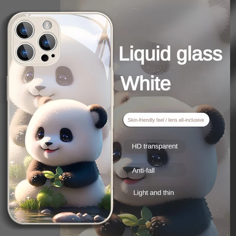 Liquid Glass Phone Case for IPhone 13 14 12 11 Pro Max Cute Cartoon Panda Creative XR XS 8 Lens Full Anti-fall Protective Cover
Liquid Glass Phone Case for IPhone 13 14 12 11 Pro Max Cute Cartoon Panda Creative XR XS 8 Lens Full Anti-fall Protective Cover
