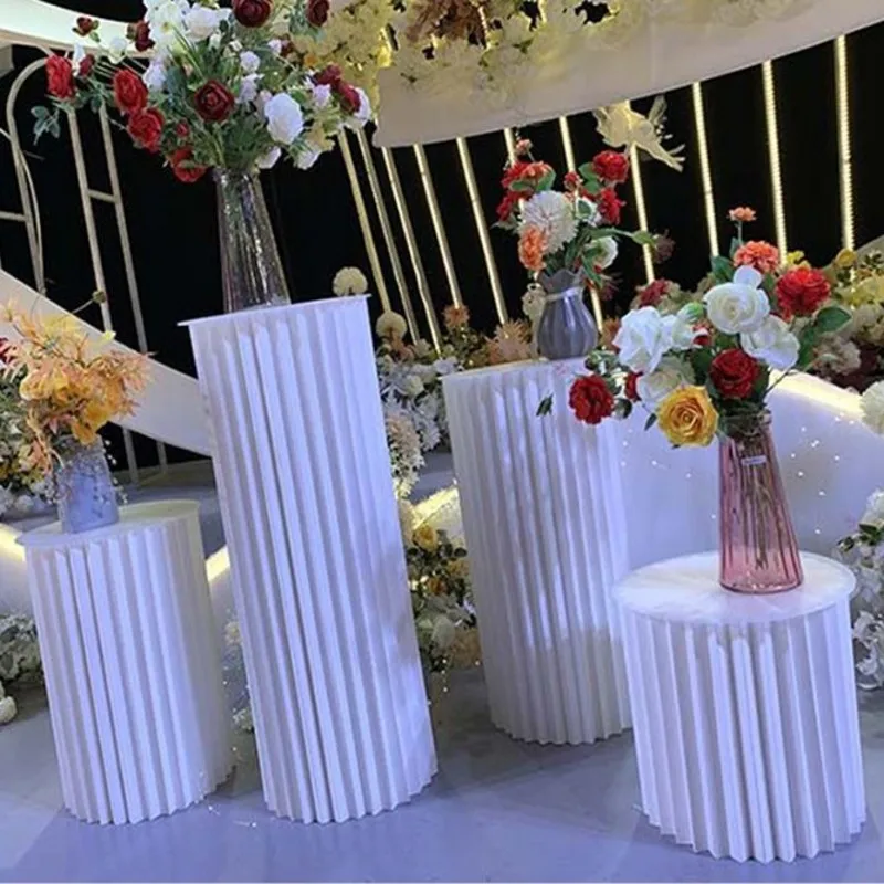 Wedding Holiday Dessert Cake Table Stand Columns 4pcs Paper Folding Cylinder Pedestal Display Rack Art Pillars holder
Wedding Holiday Dessert Cake Table Stand Columns 4pcs Paper Folding Cylinder Pedestal Display Rack Art Pillars holder