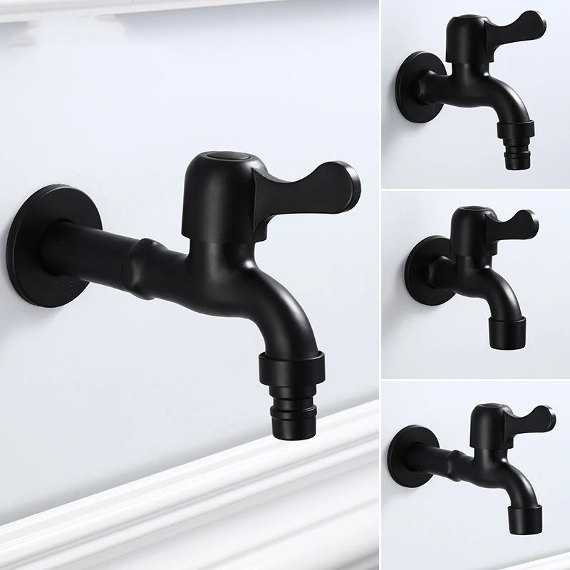 Bathroom Black Single Cold Tap Wall Single Tap Cold Water Faucet Garden Black Tap,4 Points Faucet Faucet
Bathroom Black Single Cold Tap Wall Single Tap Cold Water Faucet Garden Black Tap,4 Points Faucet Faucet