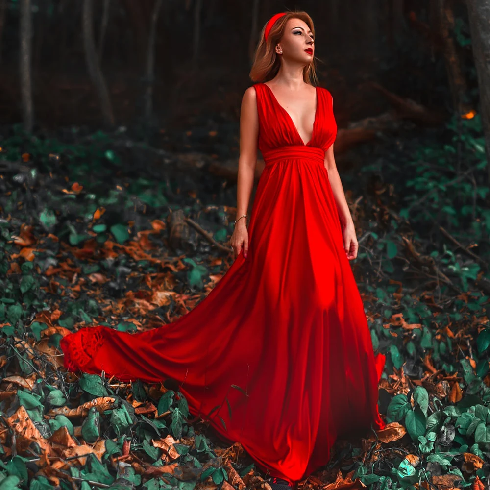 EAEOVN Chapel Lace Train Evening Dress A Line V Neckline Empire Sleeveless Evening Gown Simple Style Elegant Zipper Formal Dress
EAEOVN Chapel Lace Train Evening Dress A Line V Neckline Empire Sleeveless Evening Gown Simple Style Elegant Zipper Formal Dress