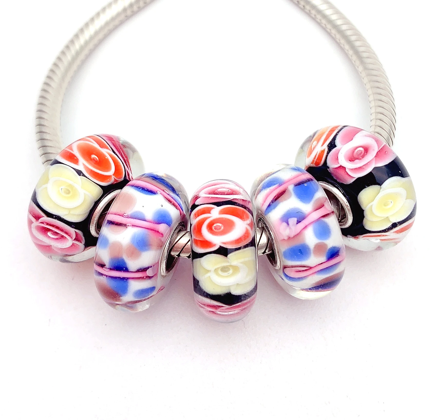 YG89 5X 100% Authenticity S925 Sterling Silver Beads Murano Glassbeads beads Fit European Charms Bracelet diy jewelry Lampwork
YG89 5X 100% Authenticity S925 Sterling Silver Beads Murano Glassbeads beads Fit European Charms Bracelet diy jewelry Lampwork