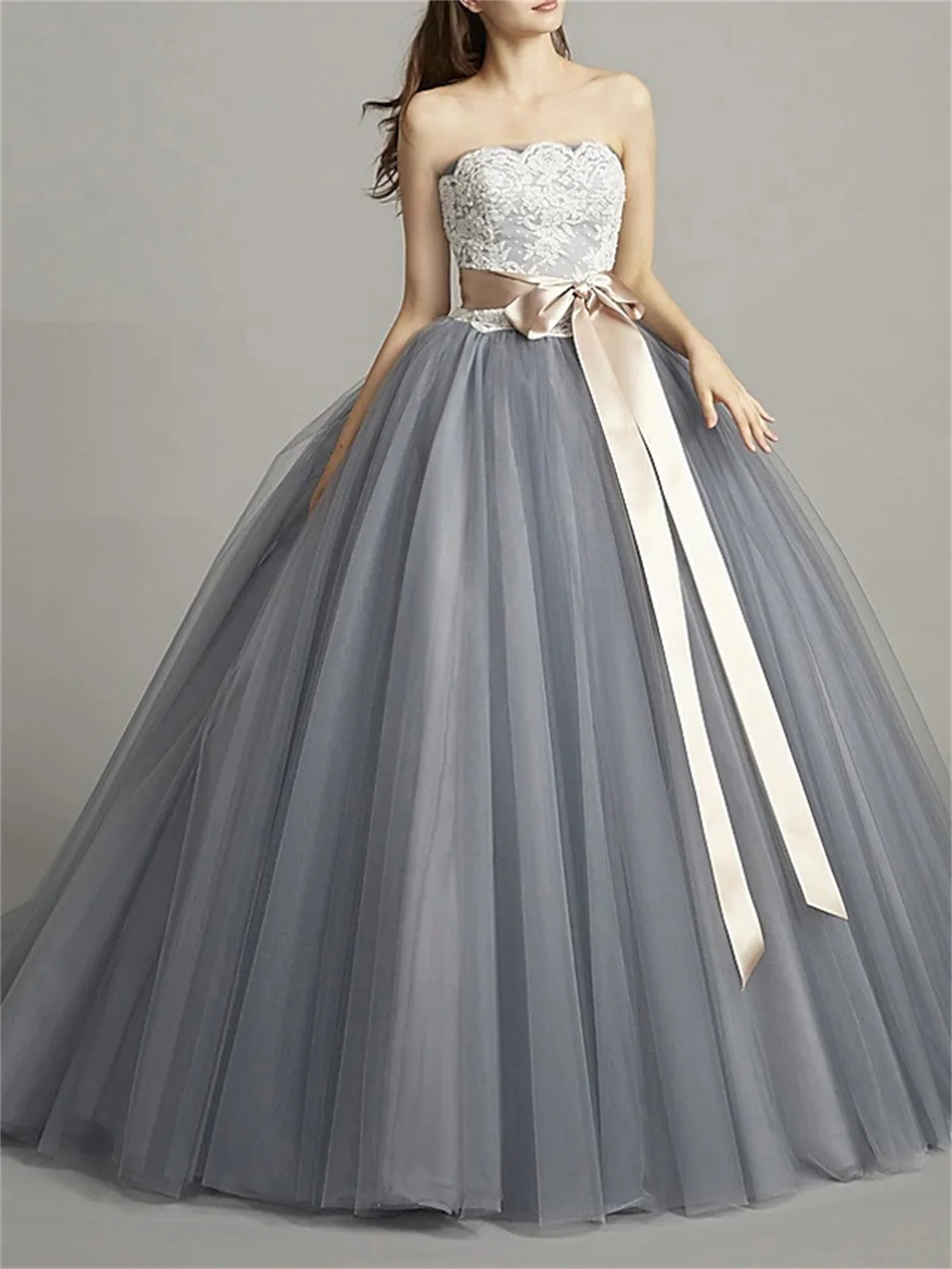 Chapel Train Wedding Dresses Hall Princess In Color Sleeveless Strapless Lace With Sash / Ribbon Bow(s) 2023 Bridal Gown Luxury
Chapel Train Wedding Dresses Hall Princess In Color Sleeveless Strapless Lace With Sash / Ribbon Bow(s) 2023 Bridal Gown Luxury