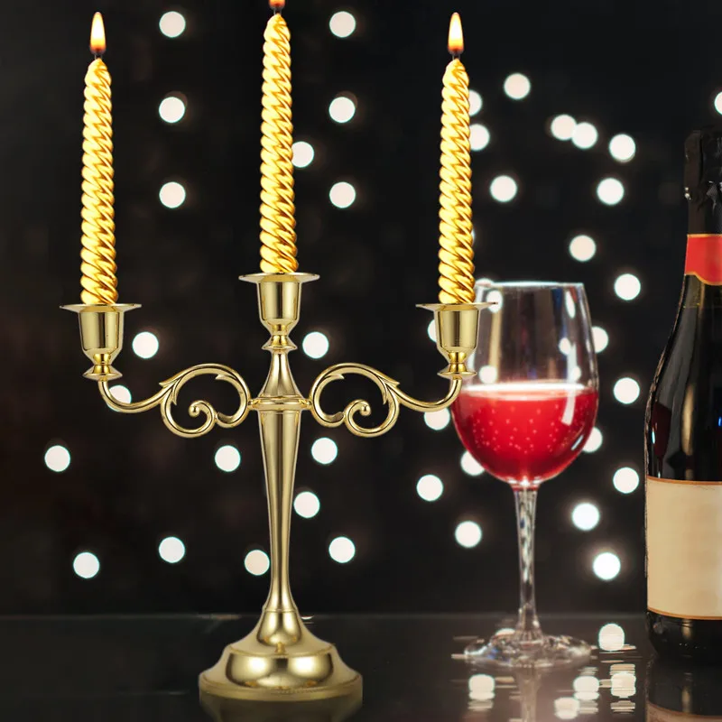 Retro Candlestick Three / Five Head Romantic Golden Metal Candle Holder Home Restaurant Festival Wedding Party Table Decoration
Retro Candlestick Three / Five Head Romantic Golden Metal Candle Holder Home Restaurant Festival Wedding Party Table Decoration