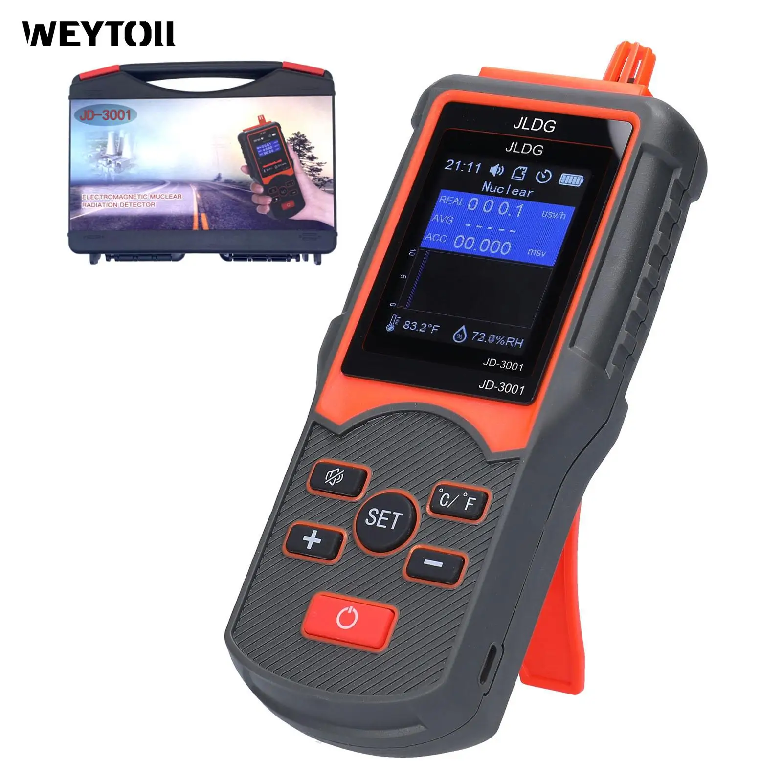 JD-3001 Geiger Counter and Electromagnetic Radiation Detector Temperature and Humidity Measurement Device Data Export Function
JD-3001 Geiger Counter and Electromagnetic Radiation Detector Temperature and Humidity Measurement Device Data Export Function