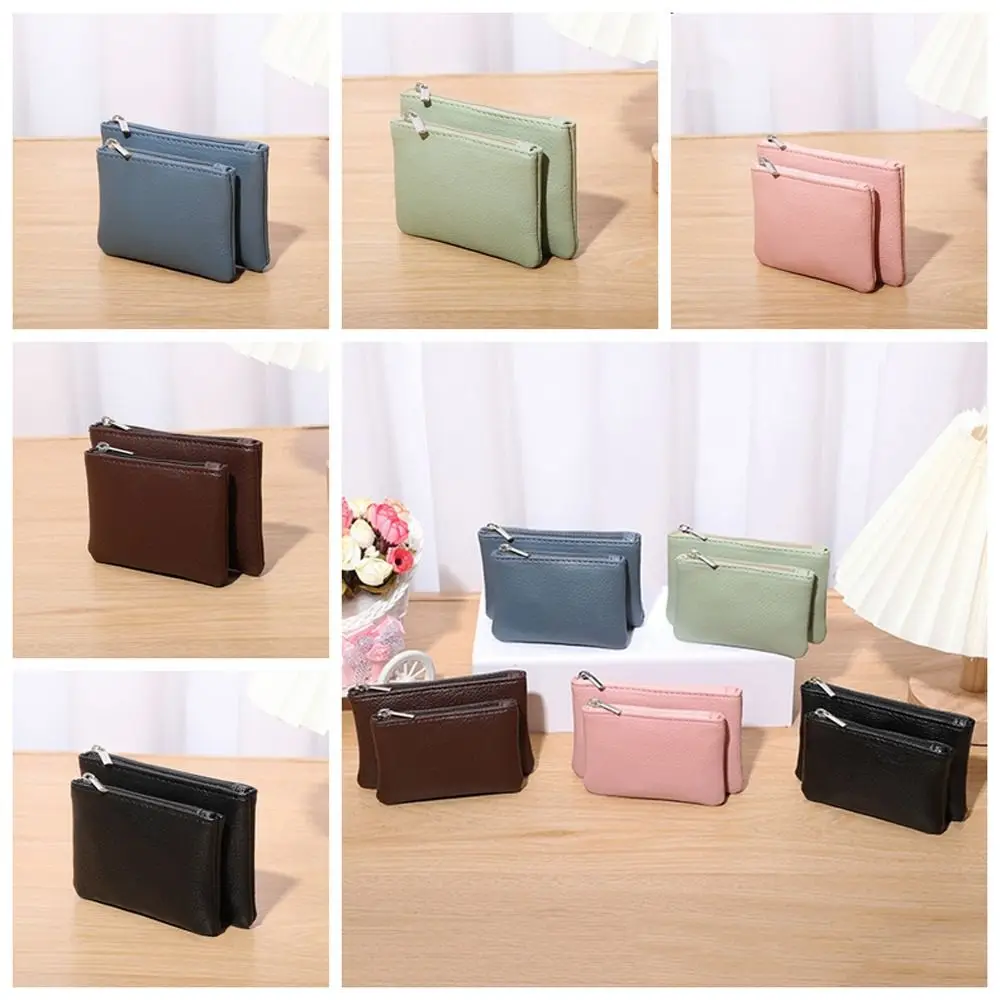 Short Leather Zipper Coin Purse Korean Style Large Capacity Double Layer Detachable Wallet Solid Color Card Holder Shopping
Short Leather Zipper Coin Purse Korean Style Large Capacity Double Layer Detachable Wallet Solid Color Card Holder Shopping