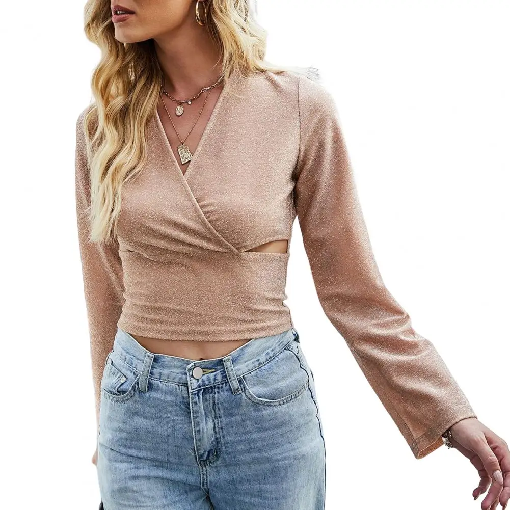 Charming Autumn Blouse Skinny Comfortable Pullover Top Waist Hollow Out Women Crop Top
Charming Autumn Blouse Skinny Comfortable Pullover Top Waist Hollow Out Women Crop Top