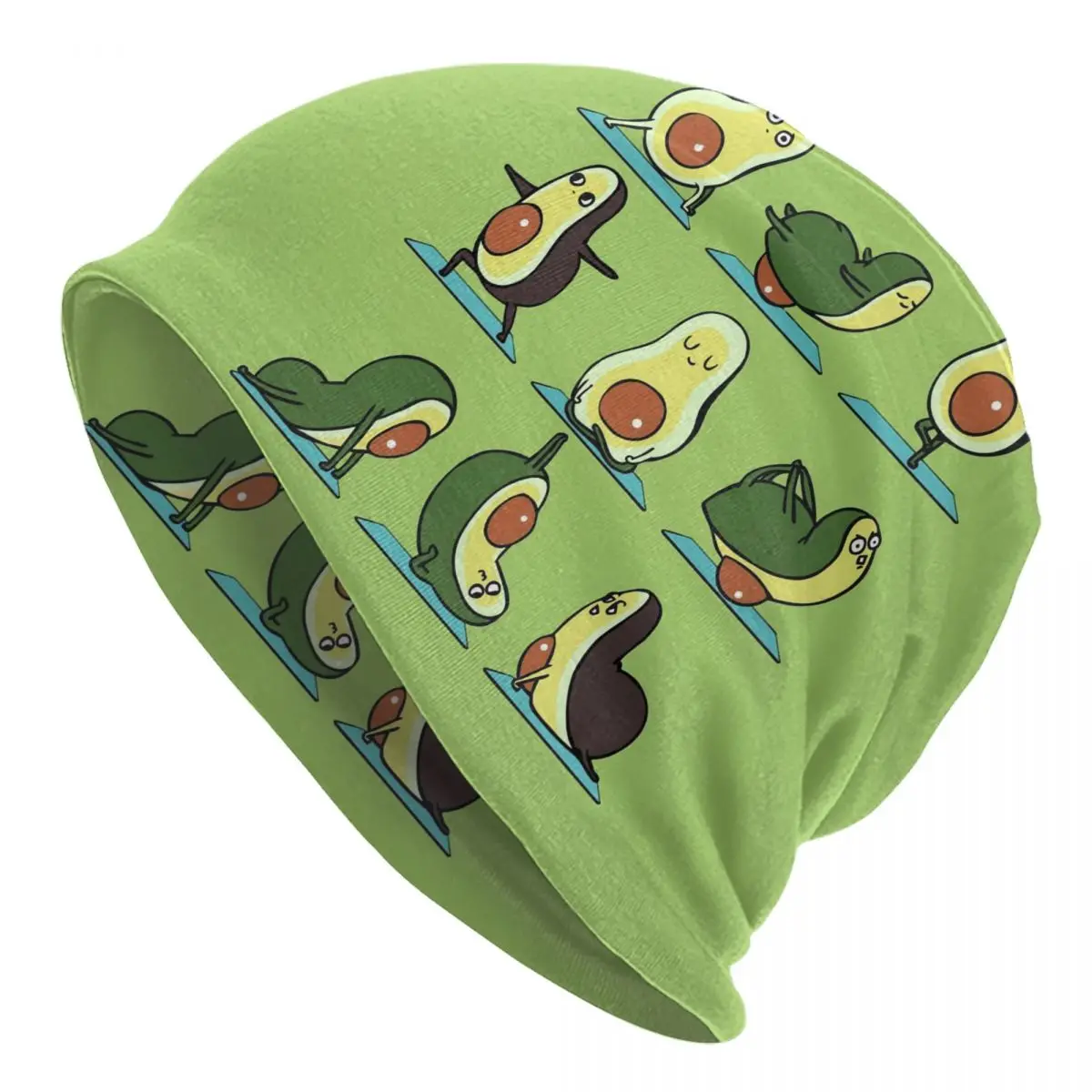 

Avocado Yoga Fruit Cap Vintage Autumn Winter Outdoor Skullies Beanies Hat Spring Warm Dual-use Bonnet Knit Hat