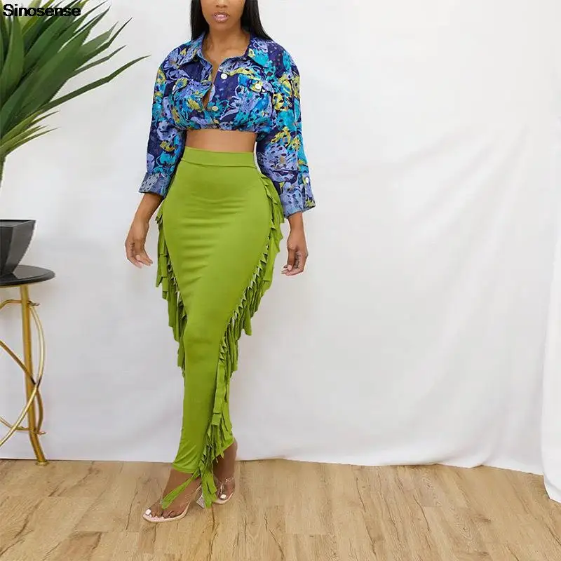 Women Elegant Long Skirt Both Side Tassel Bodycon Maxi Skirt Sexy Skinny Hight Waist Stretchy Streetwear Style Female Clothes
Women Elegant Long Skirt Both Side Tassel Bodycon Maxi Skirt Sexy Skinny Hight Waist Stretchy Streetwear Style Female Clothes