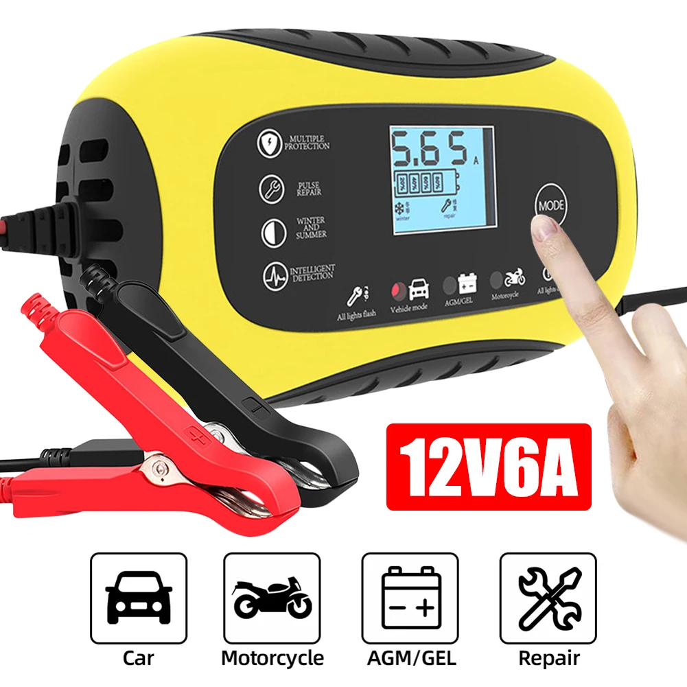 Full Automatic Car Battery Charger 12V Digital Display Battery Charger Pulse Repair For 2Ah-100Ah Lead-Acid Gel AGM Wet Battery
Full Automatic Car Battery Charger 12V Digital Display Battery Charger Pulse Repair For 2Ah-100Ah Lead-Acid Gel AGM Wet Battery