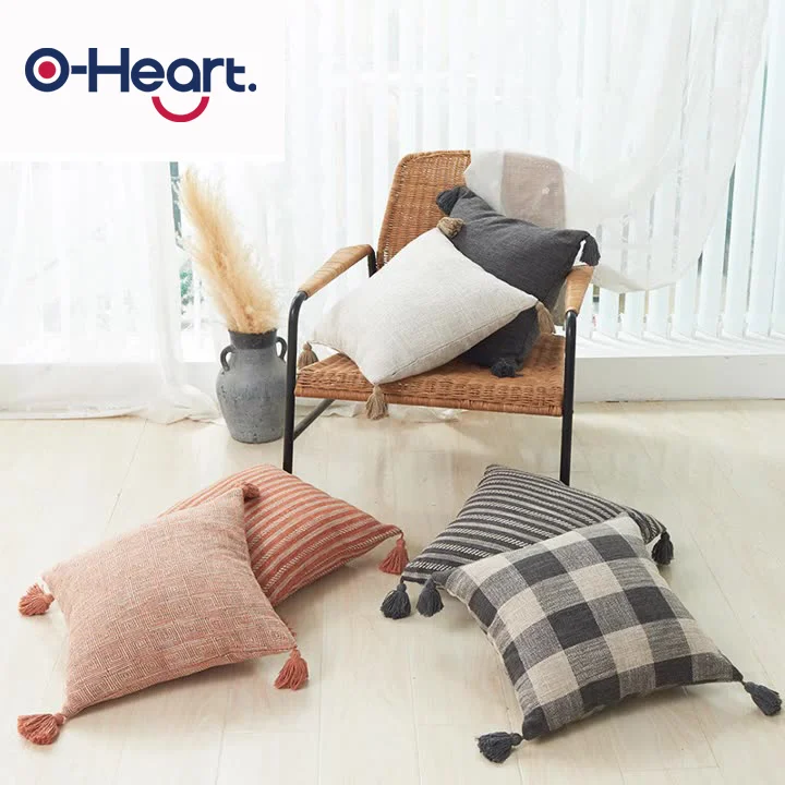 O-heart Cotton Cushion Cover Stripe Lattice Pillow Case Linen Tassels Pillow Cover Solid Color Decor For Bedroom Living Room
O-heart Cotton Cushion Cover Stripe Lattice Pillow Case Linen Tassels Pillow Cover Solid Color Decor For Bedroom Living Room