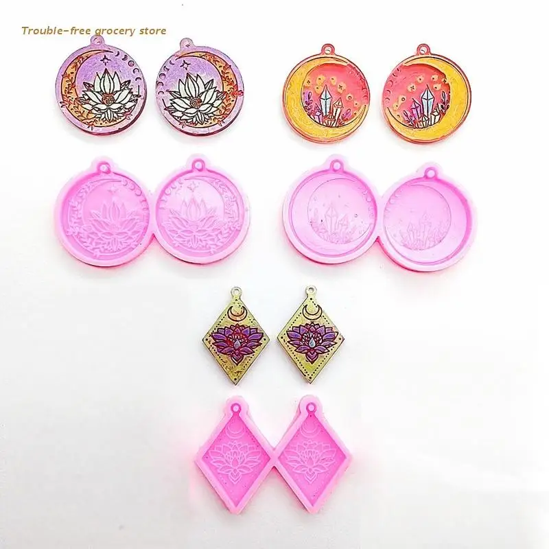 Lotus Star City Sunrise Earring Silicone Mold Suitable for Epoxy Resin Crafts Ornament Pendant Keychain Jewelry Making
Lotus Star City Sunrise Earring Silicone Mold Suitable for Epoxy Resin Crafts Ornament Pendant Keychain Jewelry Making