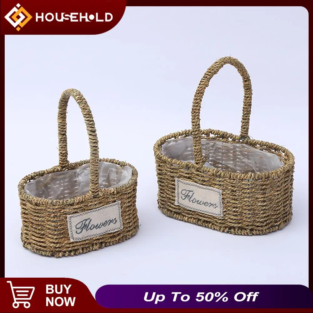 Home Furnishings Manual Weaving Basket Household Decoration Elegant Idyllic Style Straw Woven Woven Basket Flower Basket Frame
Home Furnishings Manual Weaving Basket Household Decoration Elegant Idyllic Style Straw Woven Woven Basket Flower Basket Frame