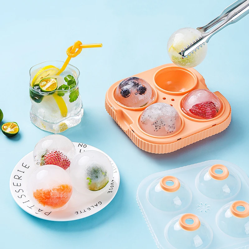 Household 4 Grid Round Ice Cube Ice Box Creative with Lid Silicone Ice Tray Whiskey Ice Ball Mold Homemade Ice Ball Artifact
Household 4 Grid Round Ice Cube Ice Box Creative with Lid Silicone Ice Tray Whiskey Ice Ball Mold Homemade Ice Ball Artifact