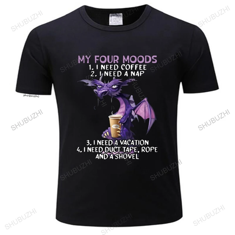 

Футболка с надписью «My Four Moods», мне нужен кофе, мне нужен кофейный дракон, для отпуска, для влюбленных, европейский размер, футболка, топы, футболки