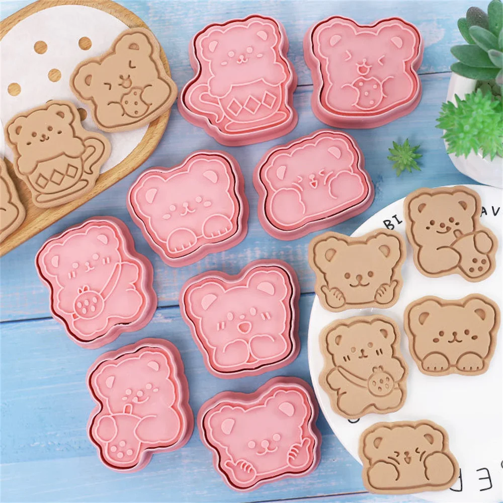 8Pcs Cartoon Bear Cookie Stencil 3D Biscuits Stencil Plastic Baking Stencil Cookie Embossing Stencil Cookie Cutter DIY LB88
8Pcs Cartoon Bear Cookie Stencil 3D Biscuits Stencil Plastic Baking Stencil Cookie Embossing Stencil Cookie Cutter DIY LB88