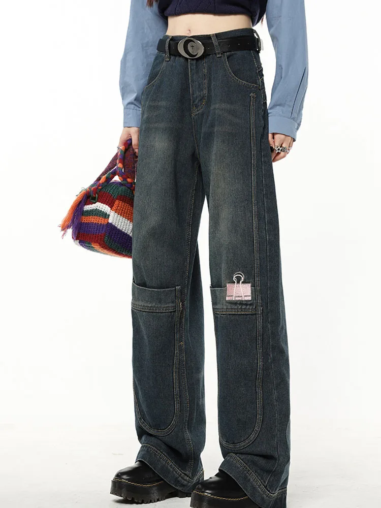 American Style Retro High Waist Women Jean Trousers Autumn Winter Loose Wide Leg Cozy Denim Pants Female Harajuku Streetwear
American Style Retro High Waist Women Jean Trousers Autumn Winter Loose Wide Leg Cozy Denim Pants Female Harajuku Streetwear