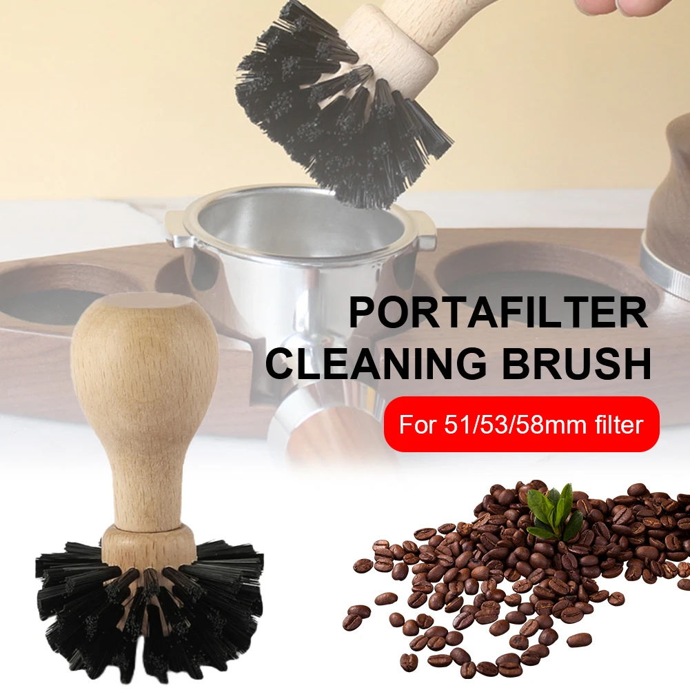 51/53/54/58mm Coffee Filter Brush Hard Bristles Wooden Handle Portafilter Cleaning Brush Espresso Portafilter Basket Cleaner
51/53/54/58mm Coffee Filter Brush Hard Bristles Wooden Handle Portafilter Cleaning Brush Espresso Portafilter Basket Cleaner