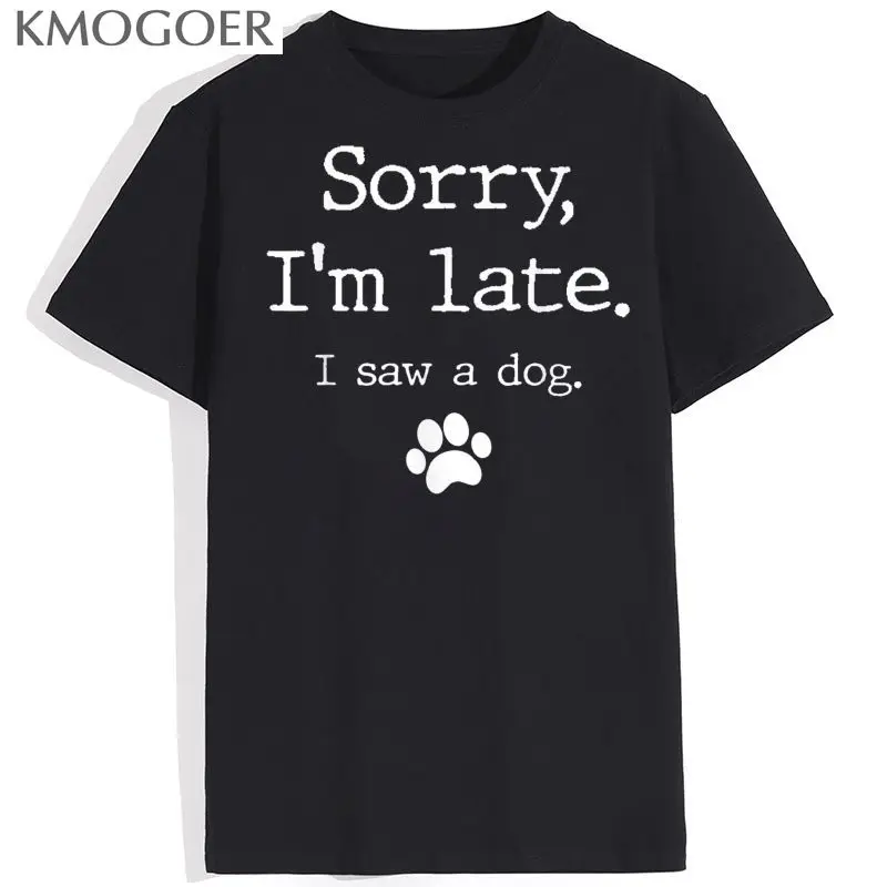 Футболка мужская с принтом извините, я поздно с надписью «я увидел собаку» 
Футболка мужская с принтом извините, я поздно с надписью «я увидел собаку»
