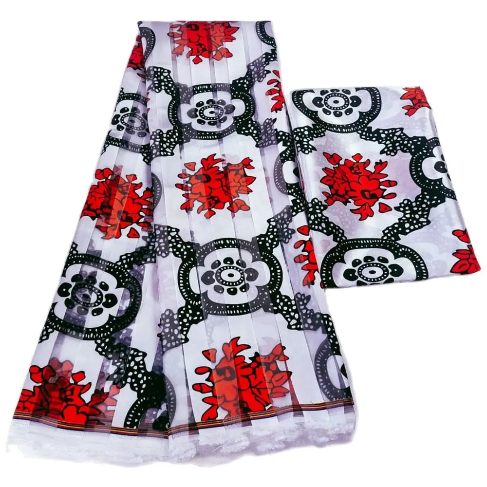 3+3 Yards African Silk Wax Style Ribbon Organza Silk Fabric And Satin Blouse African Nigerian Lace Fabrics For Women Dress
3+3 Yards African Silk Wax Style Ribbon Organza Silk Fabric And Satin Blouse African Nigerian Lace Fabrics For Women Dress