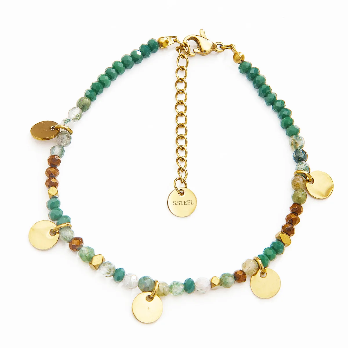 GD French Multicolor Handmade Natural Stone Bracelets for Women 14k Small Round Circle Stainless Steel Bracelets Jewelry
GD French Multicolor Handmade Natural Stone Bracelets for Women 14k Small Round Circle Stainless Steel Bracelets Jewelry