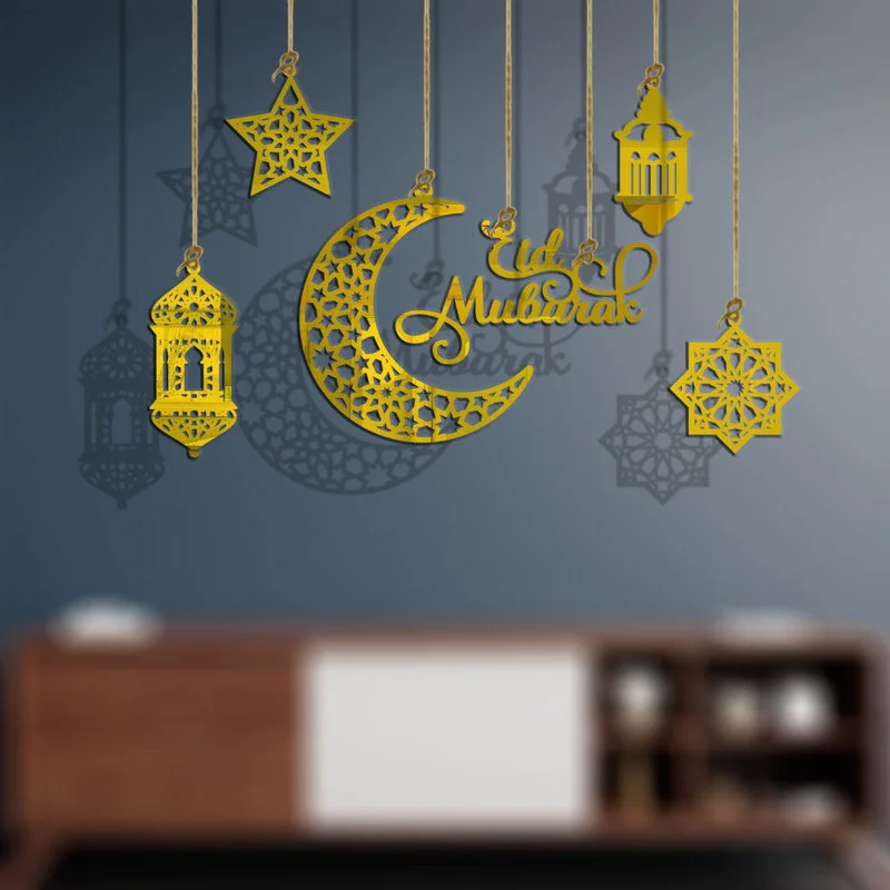 Eid Mubarak Acrylic Moon Star Pendant Ramadan Decoration 2022 Ramadan Kareem Islamic Muslim Party Supplies Eid Al-Adha Gift
Eid Mubarak Acrylic Moon Star Pendant Ramadan Decoration 2022 Ramadan Kareem Islamic Muslim Party Supplies Eid Al-Adha Gift