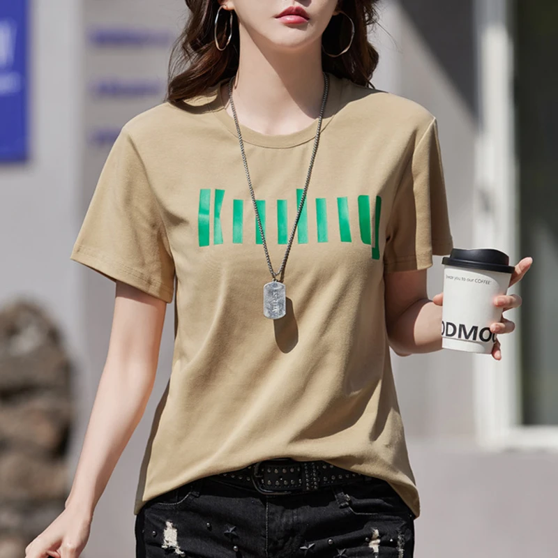Short Sleeve Cotton T Shirt Women Korean Fashion Clothes Print Tshirts Loose O Neck Casual Tee Shirt Femme Summer Ropa De Mujer 
Short Sleeve Cotton T Shirt Women Korean Fashion Clothes Print Tshirts Loose O Neck Casual Tee Shirt Femme Summer Ropa De Mujer