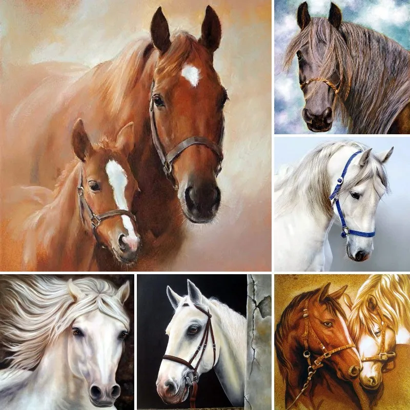 Full Square/Round Diamond Painting Embroidery Horses White Brown Cross Stitch Diamond Mosaic Full Picture Of Rhinestone Decor
Full Square/Round Diamond Painting Embroidery Horses White Brown Cross Stitch Diamond Mosaic Full Picture Of Rhinestone Decor