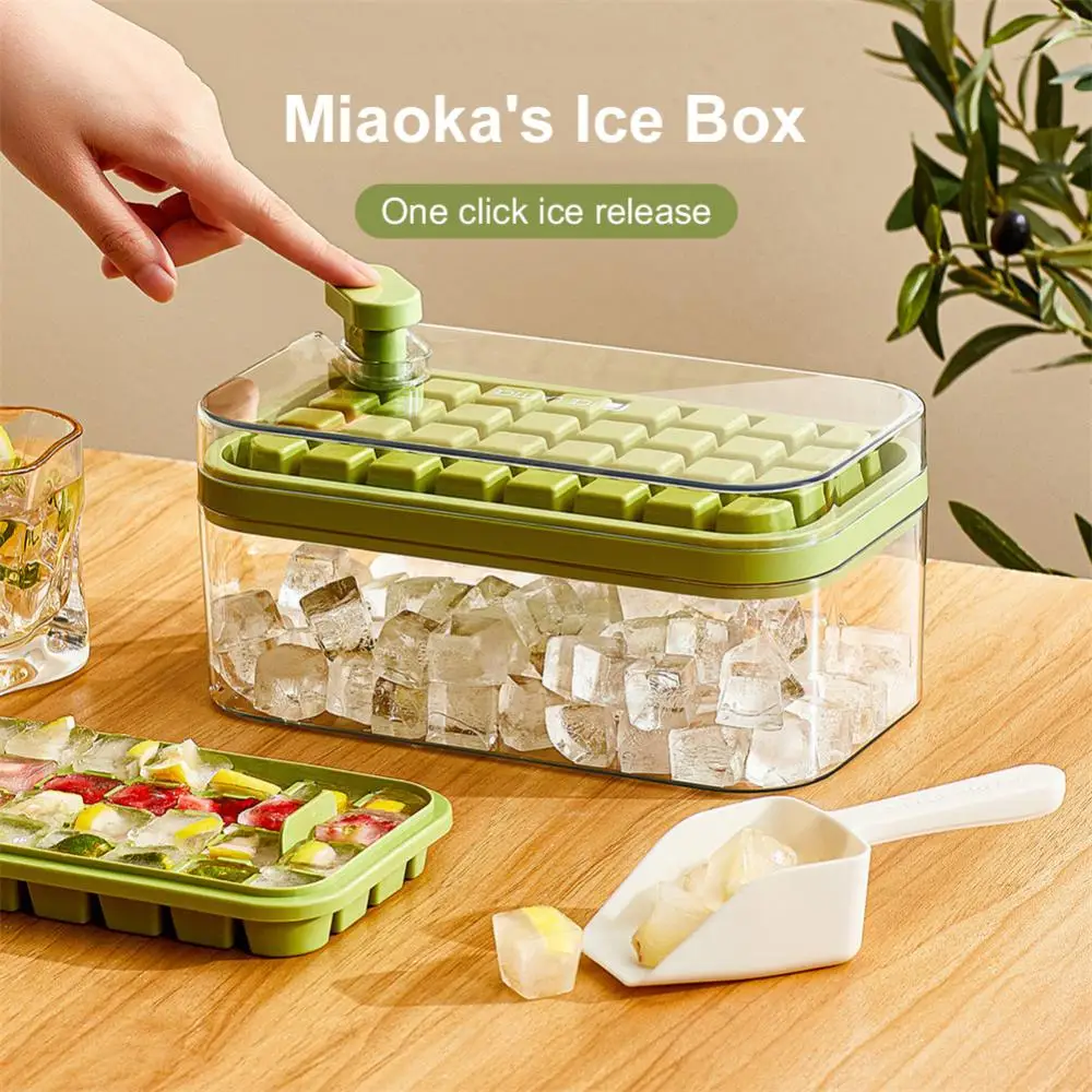 One-button Press Type Ice Mold Box Plastics Ice Cube Maker Ice Tray Mold With Storage Box With Lid Bar Kitchen Accessories
One-button Press Type Ice Mold Box Plastics Ice Cube Maker Ice Tray Mold With Storage Box With Lid Bar Kitchen Accessories