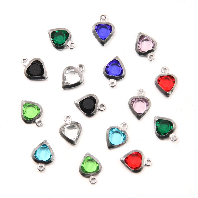 10Pcs 7X10mm 8 Color New Product Stainless Steel Heart Charms Pendant DIY Bracelet Necklace For Jewelry Making Accessories
10Pcs 7X10mm 8 Color New Product Stainless Steel Heart Charms Pendant DIY Bracelet Necklace For Jewelry Making Accessories