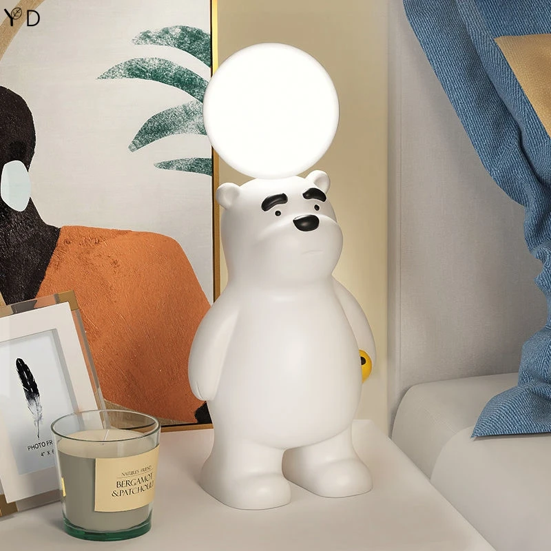 Modern Cartoon Resin Big White Bear Indoor Lighting Led Table Lamp For Children'S Room Study Living Room Dining Room Kids Decora
Modern Cartoon Resin Big White Bear Indoor Lighting Led Table Lamp For Children'S Room Study Living Room Dining Room Kids Decora