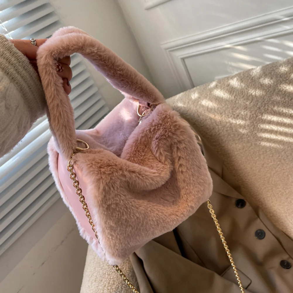 Fashion Plush Fur Solid Color Metal Chain Top-handle Bag Zipper Square Crossbody Bag Autumn Winter Fluffy All-match Phone Bags
Fashion Plush Fur Solid Color Metal Chain Top-handle Bag Zipper Square Crossbody Bag Autumn Winter Fluffy All-match Phone Bags