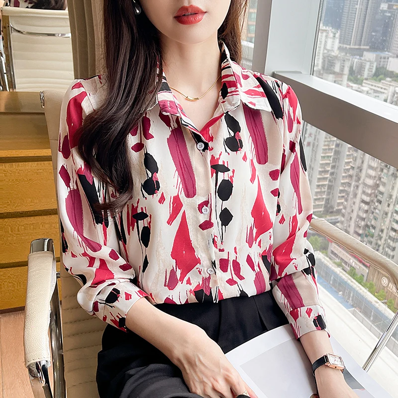 Chiffon Women's Shirt New Printed Flower Vintage Blouses Ladies Clothing FASHION Long Sleeves Summer 2023 Loose Tops
Chiffon Women's Shirt New Printed Flower Vintage Blouses Ladies Clothing FASHION Long Sleeves Summer 2023 Loose Tops