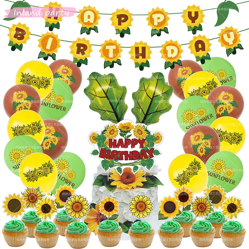 Sunflowers Theme Party Supplies Sun Flower Balloons Banner Caketopper Straw Baby Shower Birthday Party Balloons Decor
Sunflowers Theme Party Supplies Sun Flower Balloons Banner Caketopper Straw Baby Shower Birthday Party Balloons Decor