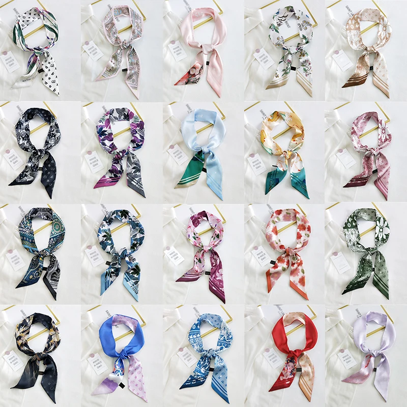 Elegant Head Neck Scarves Bandana Women Small Silk Satin Scarf Female Long Skinny Hair Scarf DIY Handle Bag Ribbons Kerchief
Elegant Head Neck Scarves Bandana Women Small Silk Satin Scarf Female Long Skinny Hair Scarf DIY Handle Bag Ribbons Kerchief