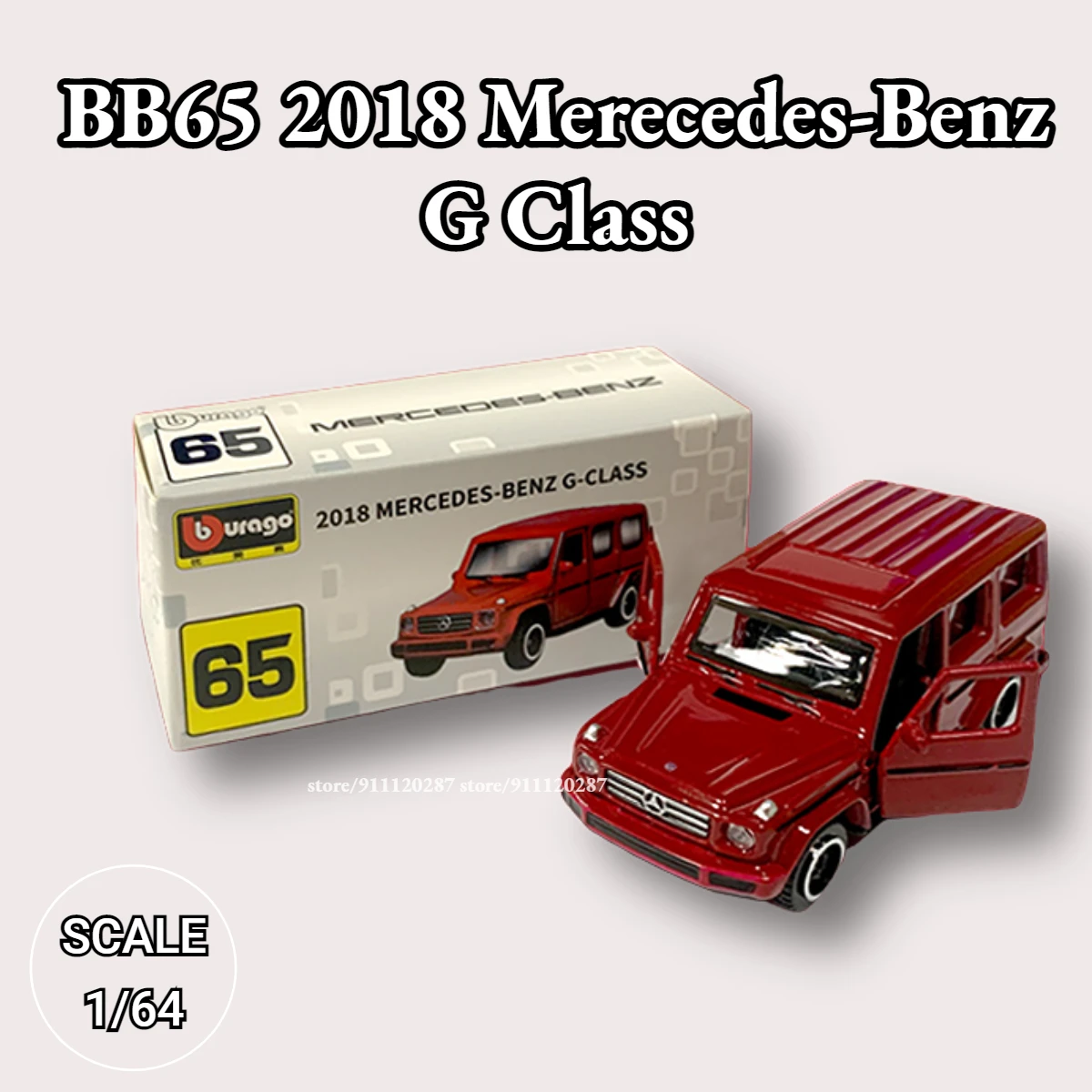 Bburago 1:64 Miniature Car Model, BB65 2018 Merecedes-Benz G Class Scale Diecast Vehicle Replica Collection Toy for Boy
Bburago 1:64 Miniature Car Model, BB65 2018 Merecedes-Benz G Class Scale Diecast Vehicle Replica Collection Toy for Boy