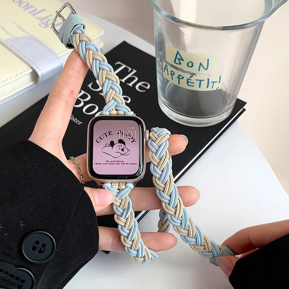 Nylon Braided Strap For Apple Watch 49mm 41mm 45 Girls Bracelet Double Tour Band For iWatch Series 8 7 6 5 4 se 38 40mm 42/44mm
Nylon Braided Strap For Apple Watch 49mm 41mm 45 Girls Bracelet Double Tour Band For iWatch Series 8 7 6 5 4 se 38 40mm 42/44mm