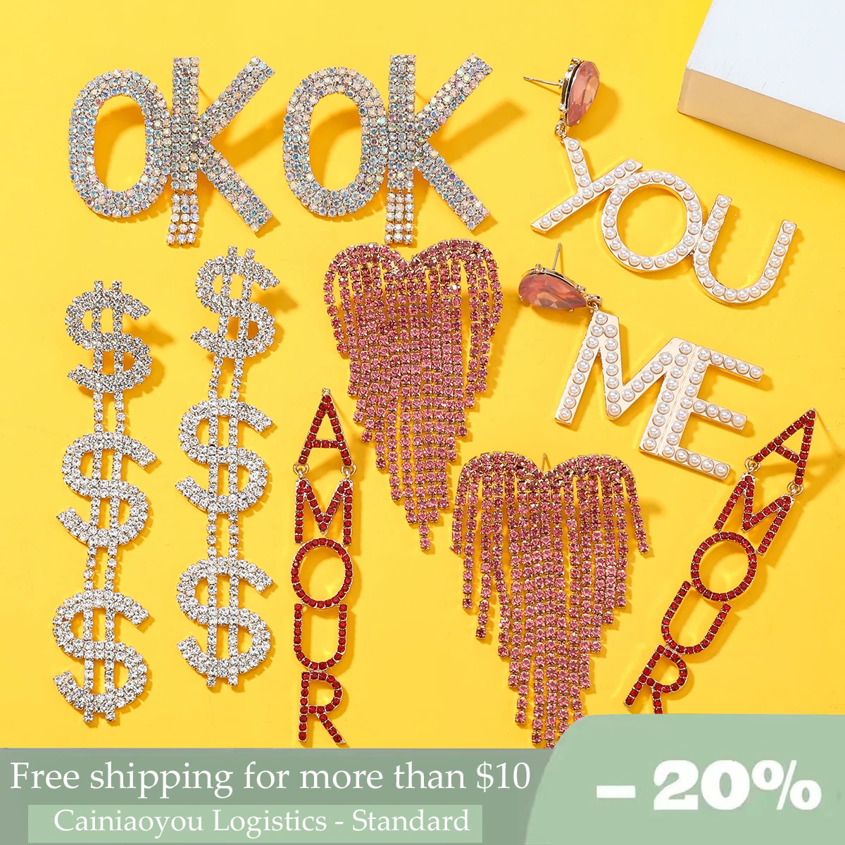 New Bright Rhinestone Temperament Letter Earrings Women's Earrings Dinner Party Wedding Fashion Statement Jewelry Accessories
New Bright Rhinestone Temperament Letter Earrings Women's Earrings Dinner Party Wedding Fashion Statement Jewelry Accessories