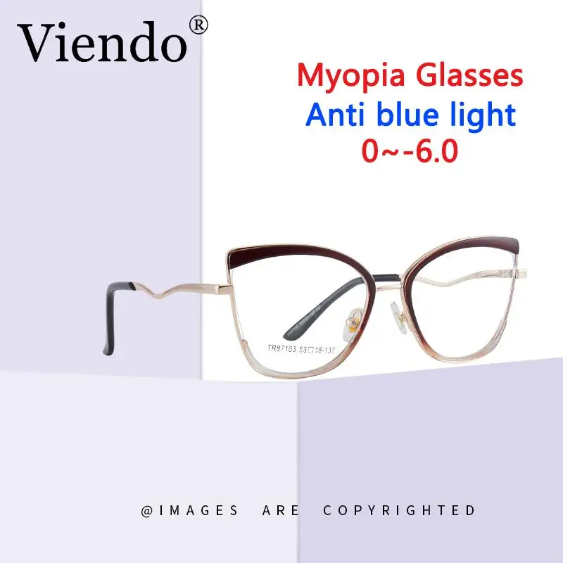 Prescription Glasses Women's Eyeglasses With Frame Trendy Woman Blue Anti Light Frames Myopia Blocking Computer Optical Lenses
Prescription Glasses Women's Eyeglasses With Frame Trendy Woman Blue Anti Light Frames Myopia Blocking Computer Optical Lenses