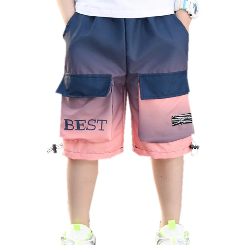 Teen Boys Gradient Color Cargo Shorts Summer Kids Sports Mid-Calf Pants Loose Style Casual Calf Trousers For Children 4-13 Years
Teen Boys Gradient Color Cargo Shorts Summer Kids Sports Mid-Calf Pants Loose Style Casual Calf Trousers For Children 4-13 Years