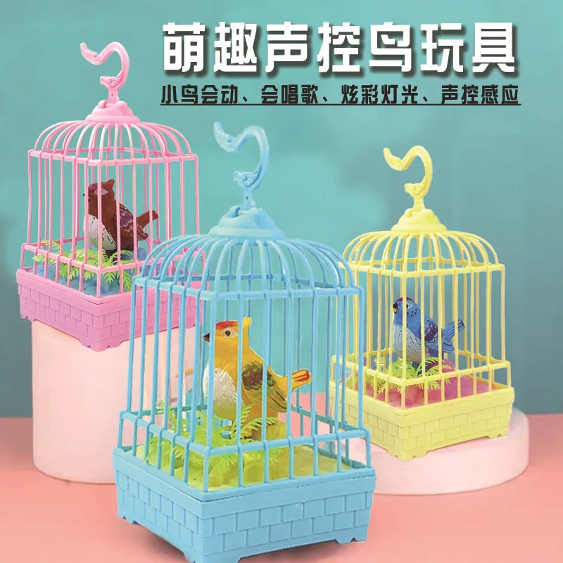 Internet hot selling voice control bird cage toy electric bird can sing and dance with light pet small toy boy girl gift 
Internet hot selling voice control bird cage toy electric bird can sing and dance with light pet small toy boy girl gift
