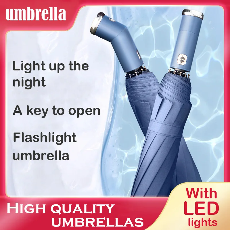 10-bone fully automatic adjustable rotating LED flashlight Umbrella triple folding windmill mounted business barometer umbrella
10-bone fully automatic adjustable rotating LED flashlight Umbrella triple folding windmill mounted business barometer umbrella