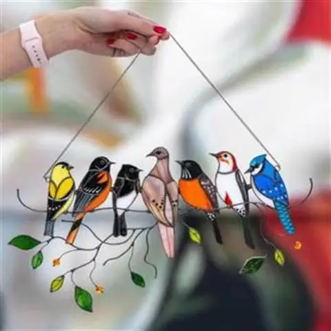 Creative bird pendant multi-color birds on the wire highly dyed bird flock series colorful bird home and garden door decoration
Creative bird pendant multi-color birds on the wire highly dyed bird flock series colorful bird home and garden door decoration
