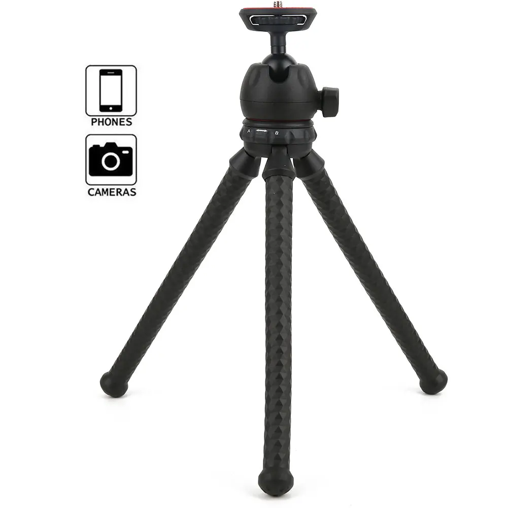 AX-120 Black ABS Detachable Maximum Load Bearing 2KG Multifunction Portable Desktop Ballhead Octopus Tripod
AX-120 Black ABS Detachable Maximum Load Bearing 2KG Multifunction Portable Desktop Ballhead Octopus Tripod
