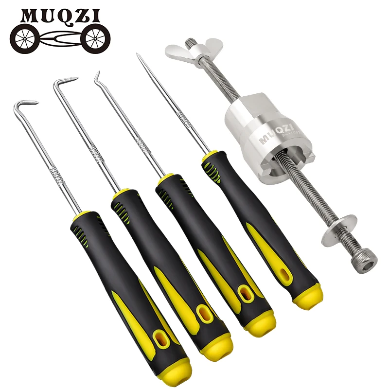 MUQZI Bike Pick Hook Set Multitool Fork Oil Seal Puller O-Ring Springs Remover Bicycle Hub Freehub Body Removal Install Tool
MUQZI Bike Pick Hook Set Multitool Fork Oil Seal Puller O-Ring Springs Remover Bicycle Hub Freehub Body Removal Install Tool