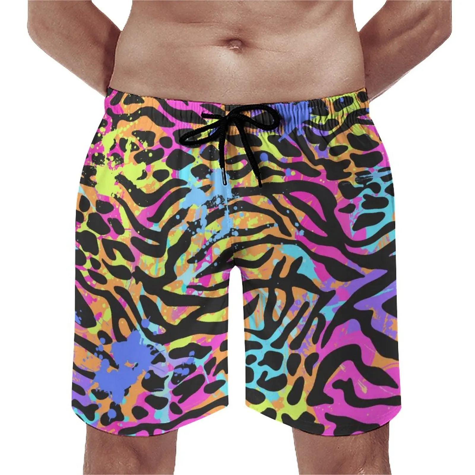 Colorful Tiger Print Board Shorts Metallic Animal Fur Stripes Pattern Board Short Pants Men Custom Plus Size Swim Trunks Gift
Colorful Tiger Print Board Shorts Metallic Animal Fur Stripes Pattern Board Short Pants Men Custom Plus Size Swim Trunks Gift
