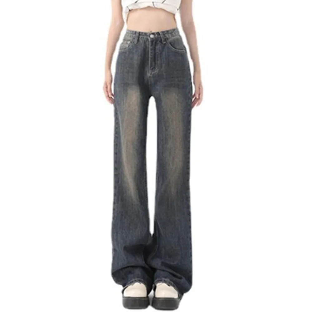 Oversized Vintage High Waist Jeans High Street Loose Frayed Wide Leg Jeans Fashion Korean Casual Solid Color Straight Trousers
Oversized Vintage High Waist Jeans High Street Loose Frayed Wide Leg Jeans Fashion Korean Casual Solid Color Straight Trousers