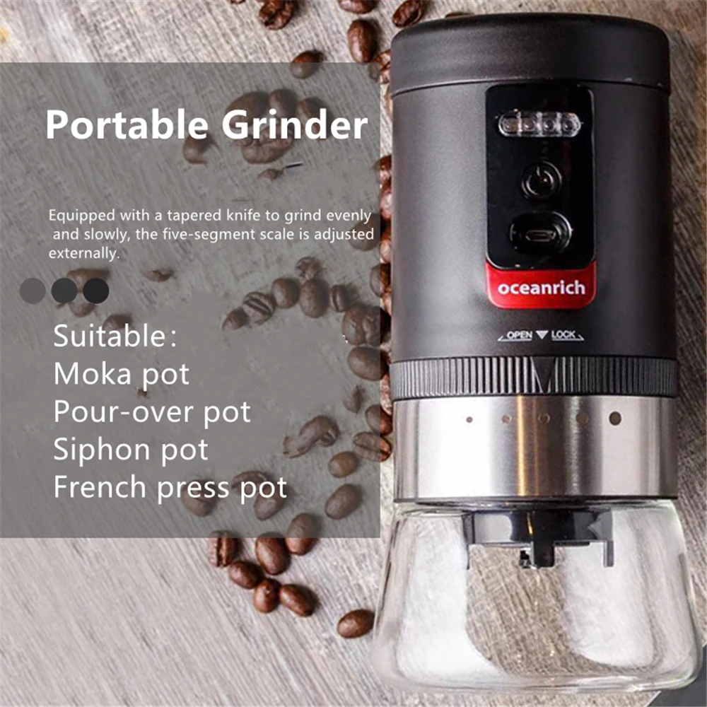 Automatic Coffee Bean Grinder Portable Coffee Beans Mill for Home Travel Office USB Charge Smart Sensing Electric Coffee Grinder
Automatic Coffee Bean Grinder Portable Coffee Beans Mill for Home Travel Office USB Charge Smart Sensing Electric Coffee Grinder