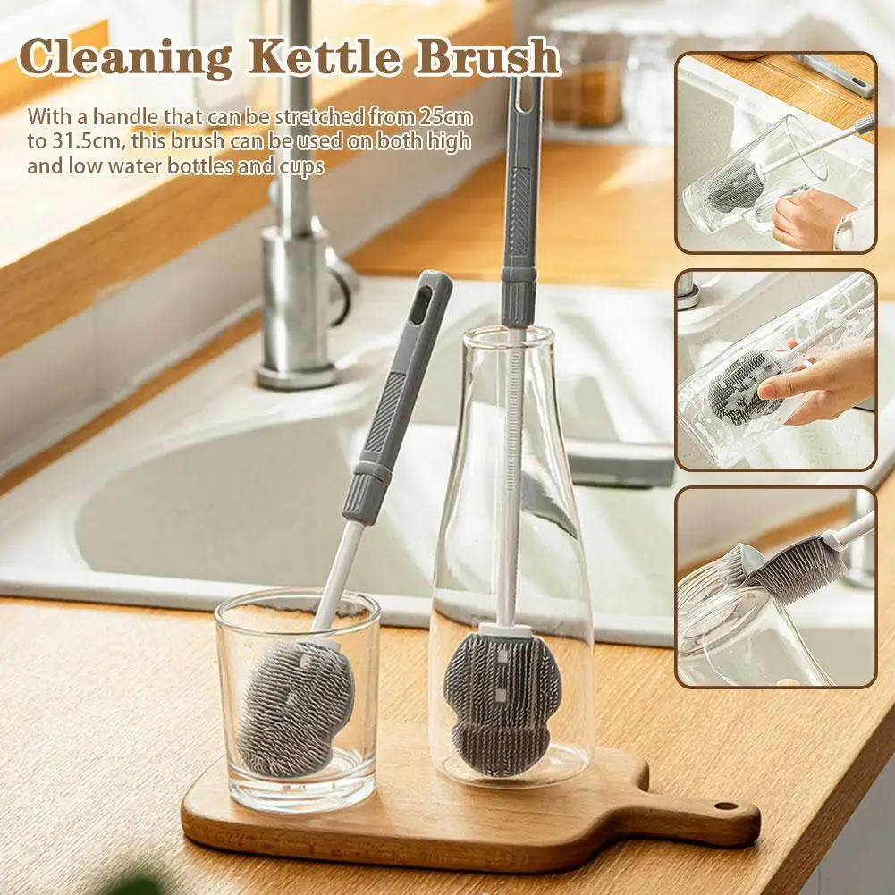Retractable Cup Wash Brush Silicone Long-handled Household Baby Bottle Wash Brush Water Cup Brush Clean Decontamination Portable
Retractable Cup Wash Brush Silicone Long-handled Household Baby Bottle Wash Brush Water Cup Brush Clean Decontamination Portable