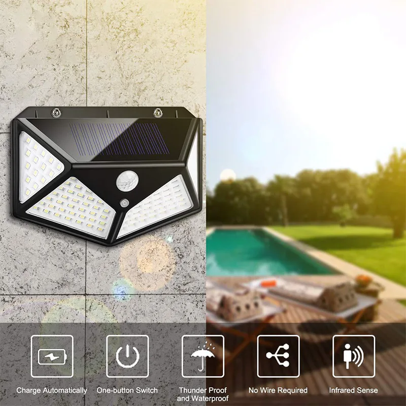 2/4/6/8Pcs 100 LED Solar Wall Lights Outdoor Solar Lamp PIR Motion Sensor Solar Powered Sunlight Street Light for Garden Light
2/4/6/8Pcs 100 LED Solar Wall Lights Outdoor Solar Lamp PIR Motion Sensor Solar Powered Sunlight Street Light for Garden Light